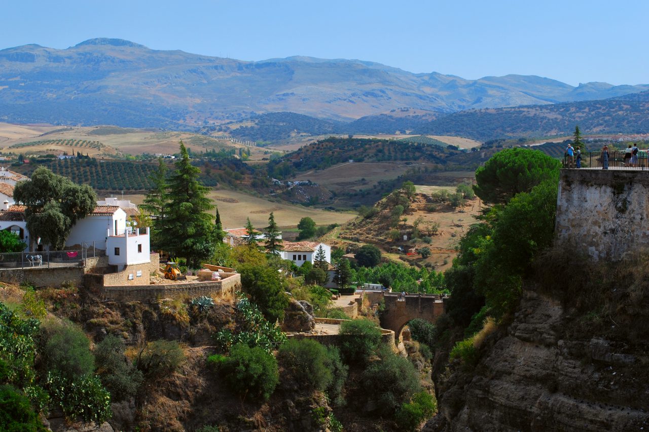 El valle del Guadalevín desde los Jardines de Cuenca